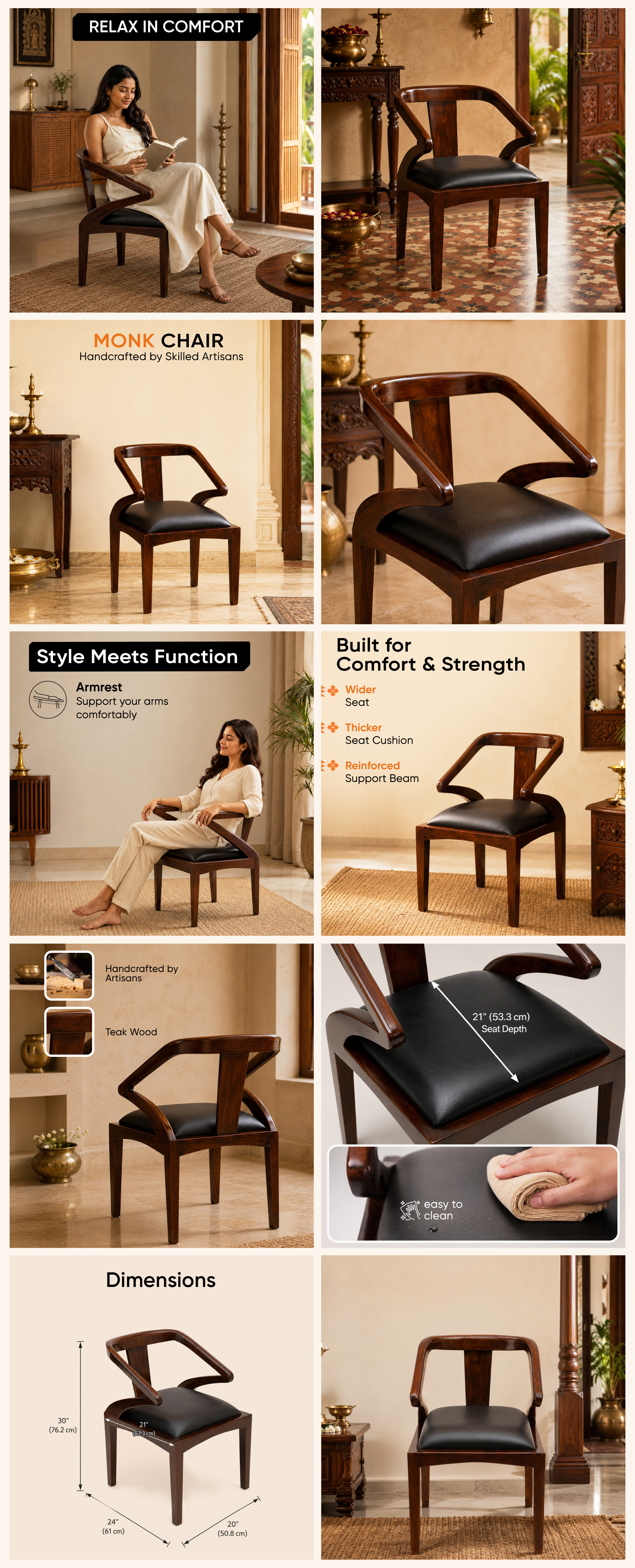 Full premium chair Amazon listing and infographic sequence