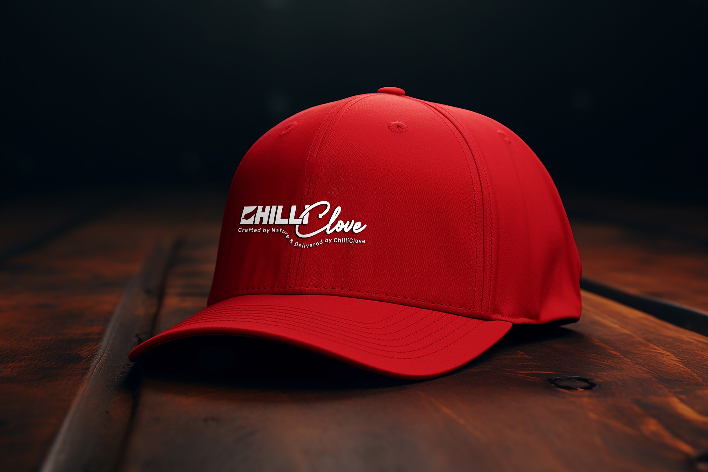 ChilliClove embroidered cap mockup