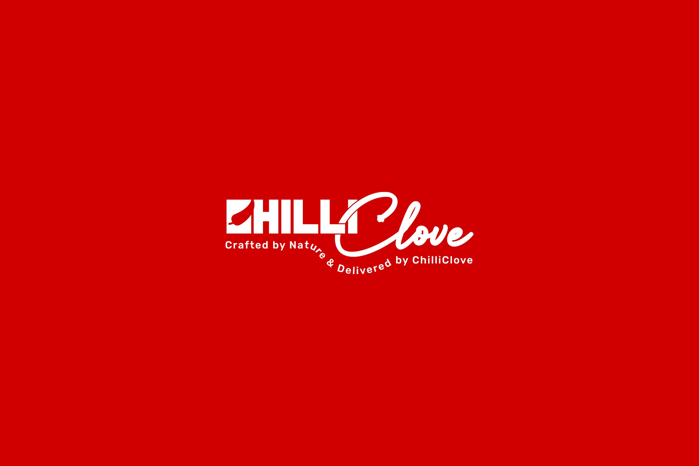 ChilliClove logo, inverse colourway