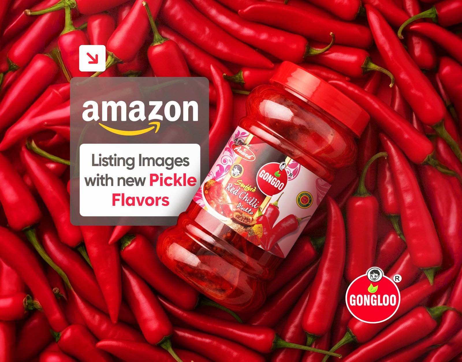 Gongloo Green Chilli Pickle Amazon listing cover