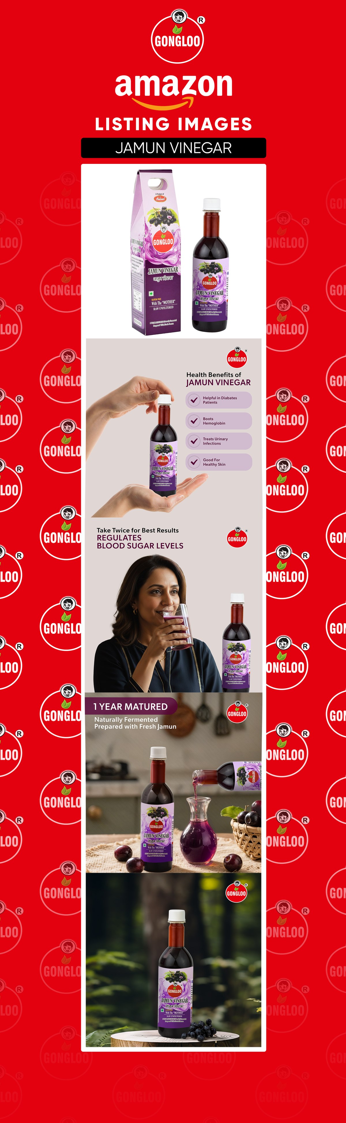 Gongloo Jamun Vinegar Amazon listing images