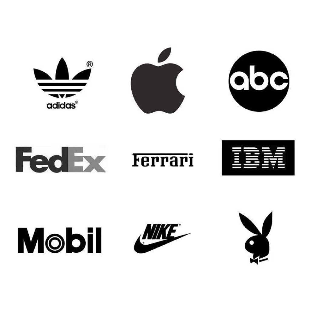 Collection of well-known brand logo marks
