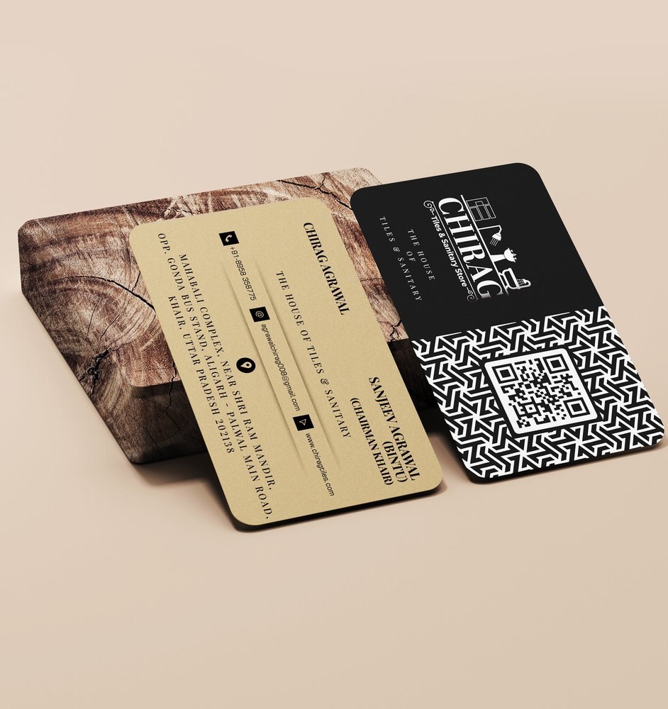 Chirag Tiles business card design