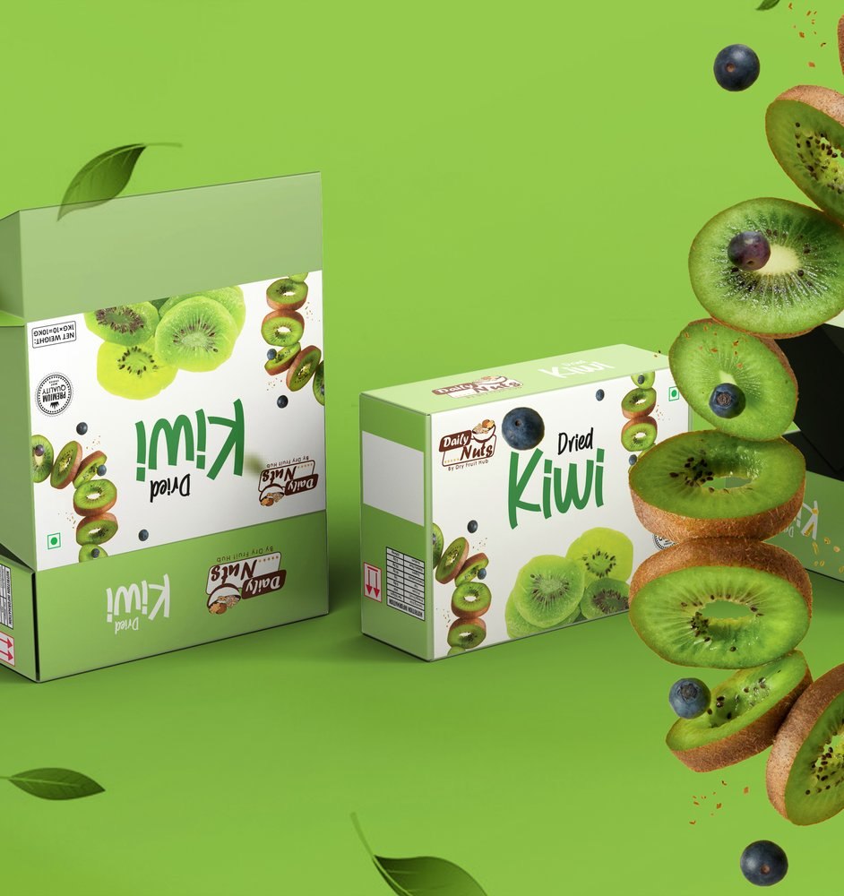 Daily Nuts dried kiwi packaging
