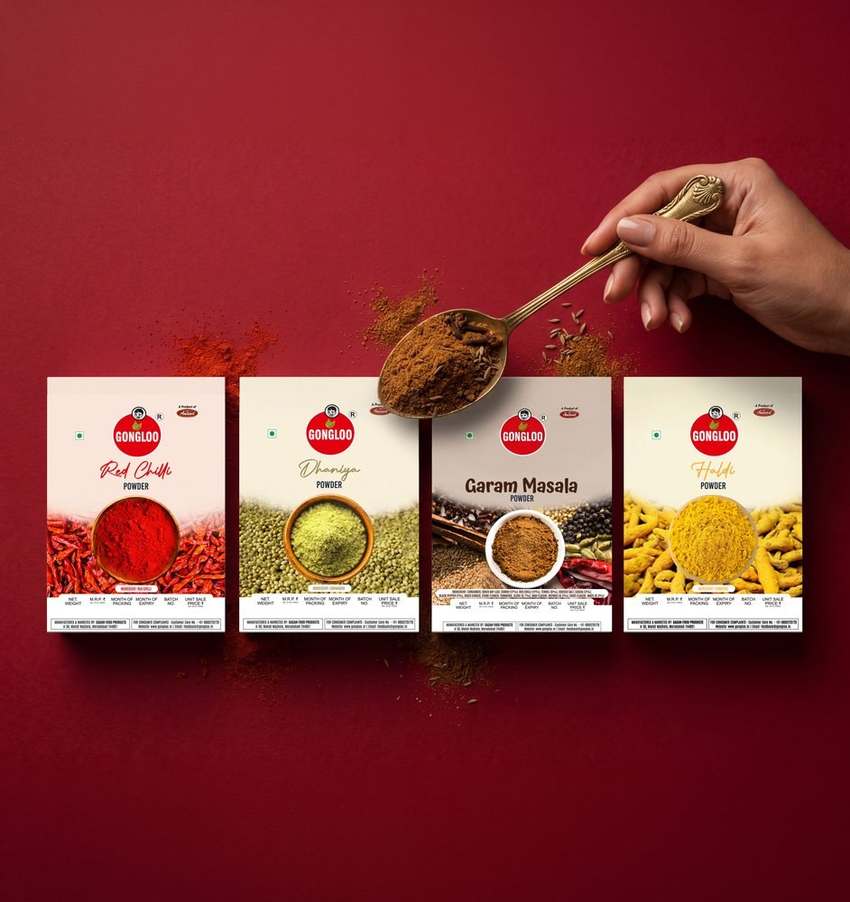 Gongloo spice powder packaging