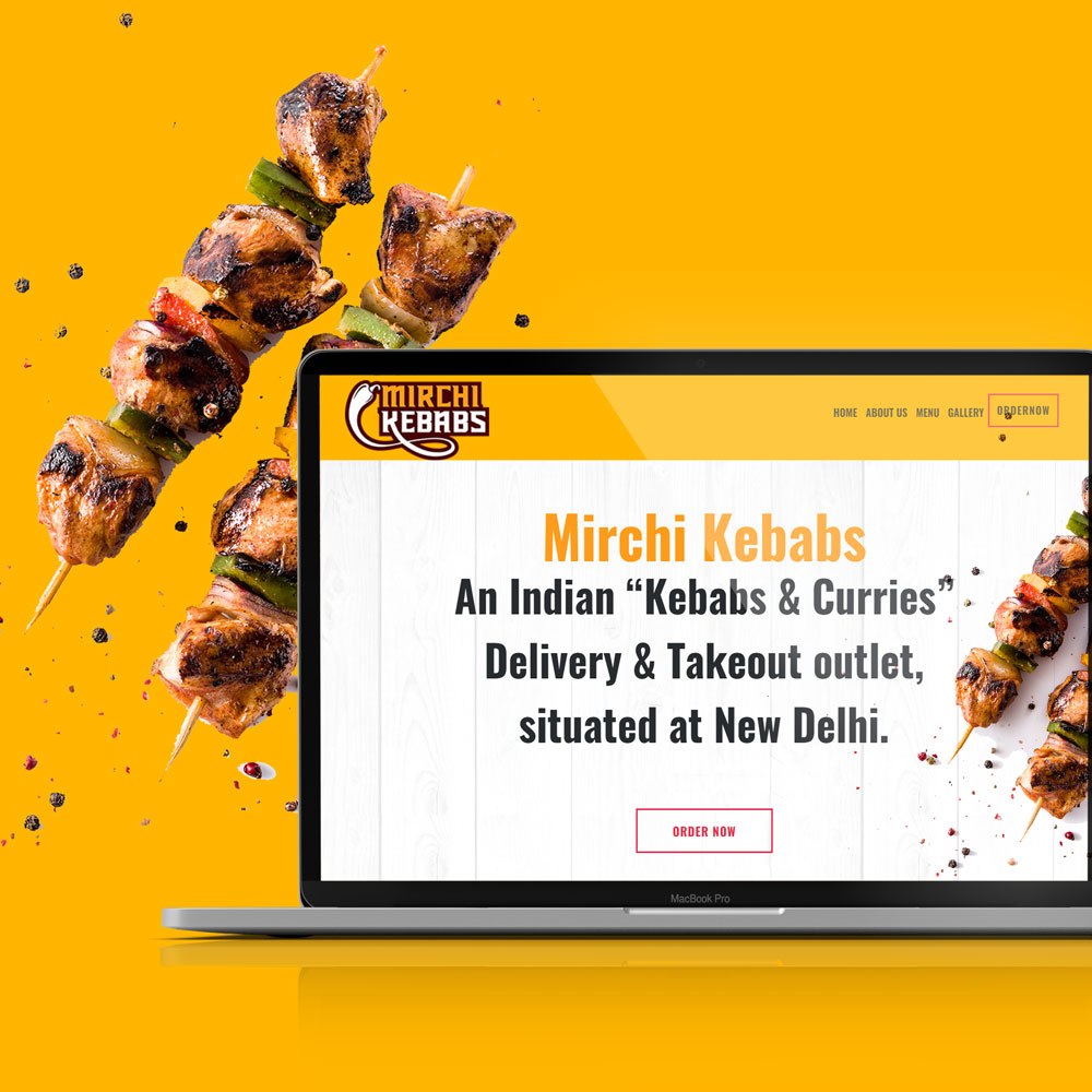 Mirchi Kebabs website design