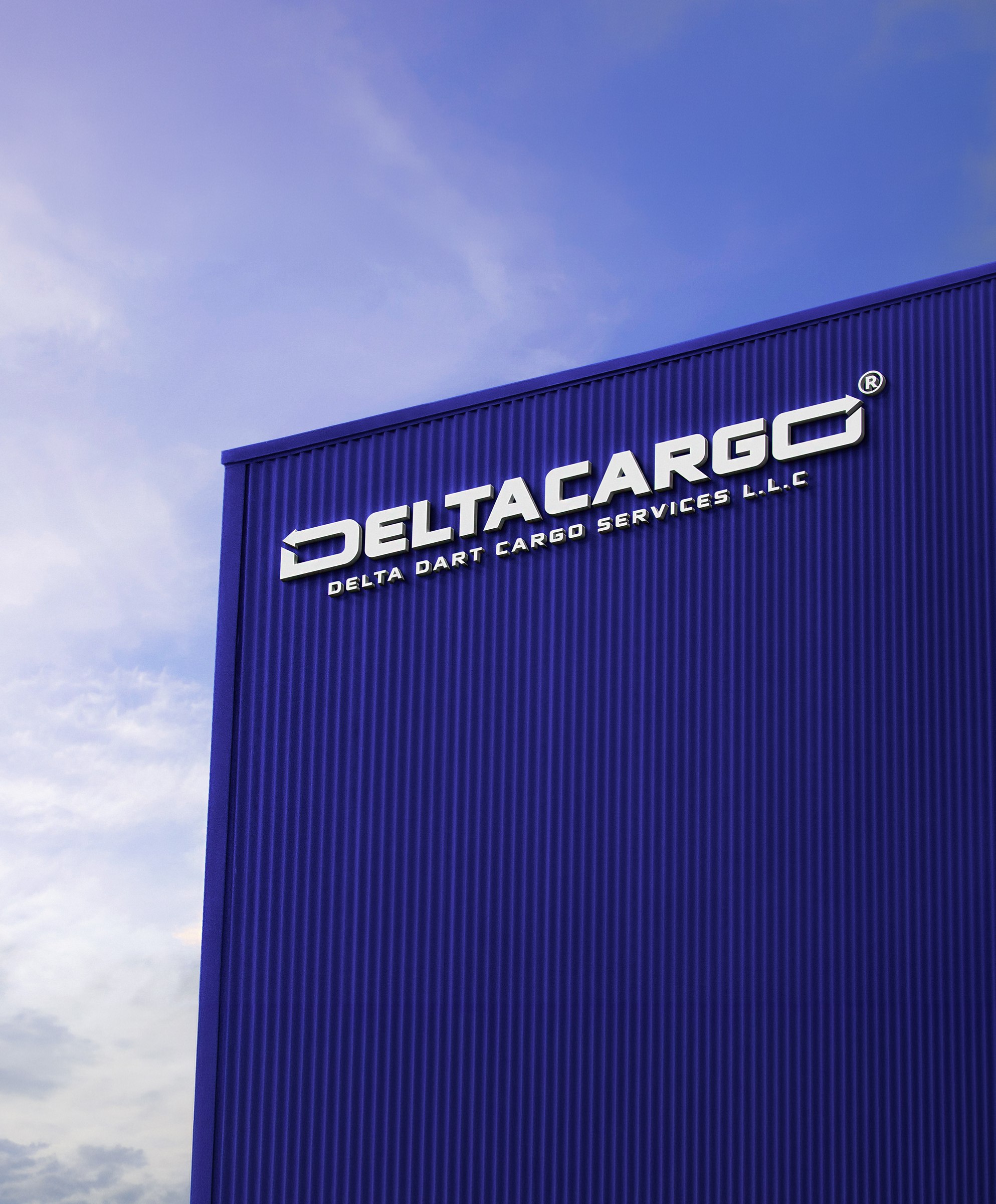 Delta Cargo brand identity signage