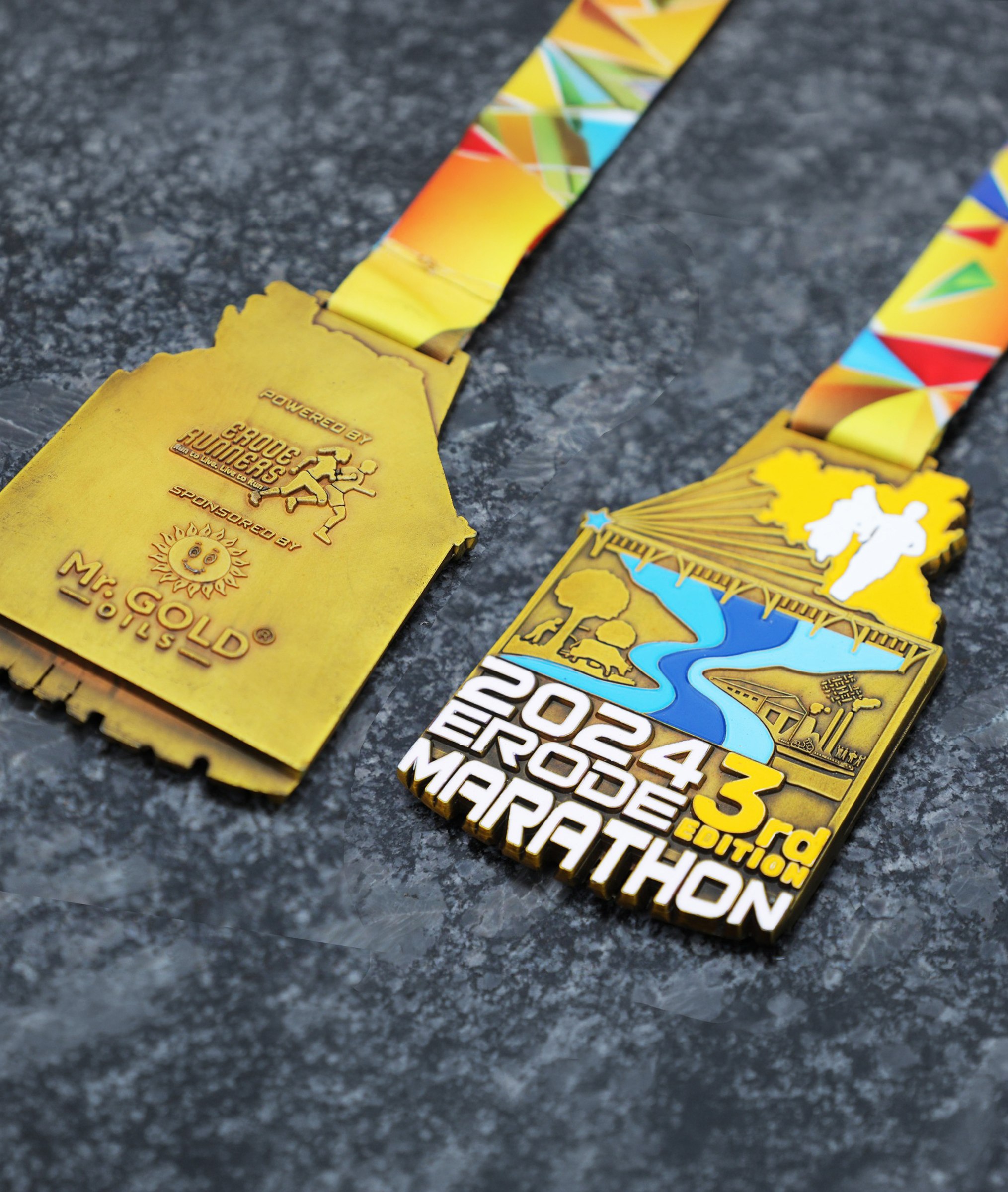 Erode Marathon medal design