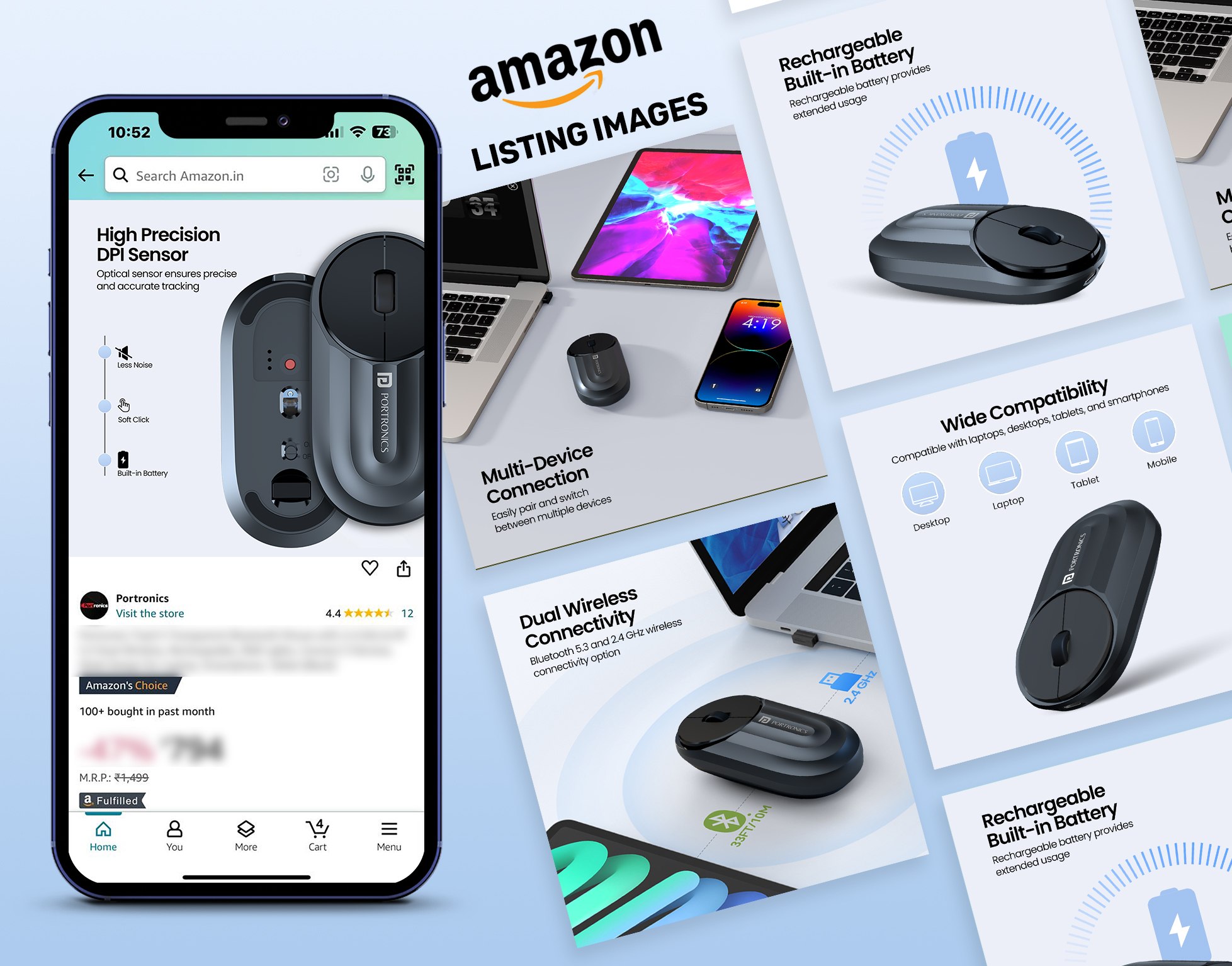 Portronics Amazon listing images